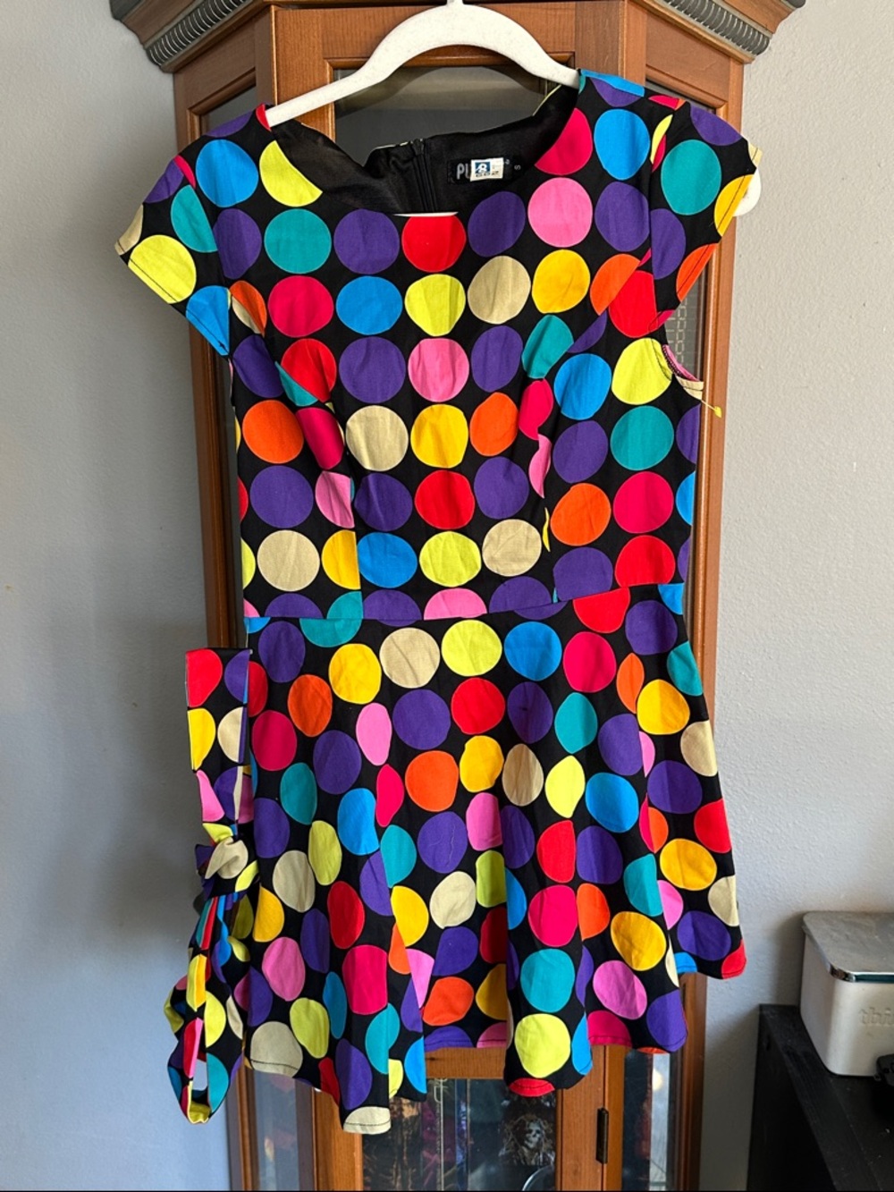 Multicolor Polka Dot Fit-&-Flare Dress